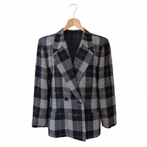 Norton Mcnaughton Plaid Double-Breasted Jacket. Great Vintage Condition. Medium